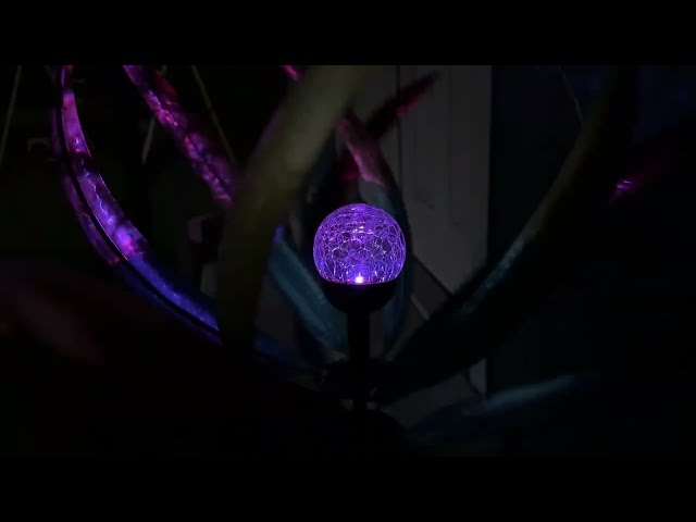 Best Solar Lawn Garden Spinner for Night Display - product in use