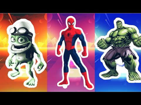 Alex F, spider man,hulk dancing to the song crazy frog!