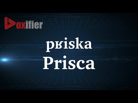 How to Pronunce Prisca in French - Voxifier.com