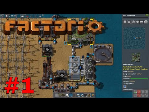 Let's Play Factorio Seablock - Episode 1 - Start auf einer einsamen Insel