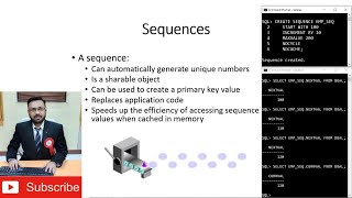 Sequence in Oracle - Create and Alter Sequences, Insert Record using Sequence, NEXTVAL and CURRVAL