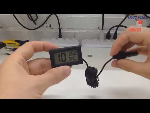 Video - Mini Termo Higrômetro Digital com Sonda Externa / Sensor de Temperatura e Umidade