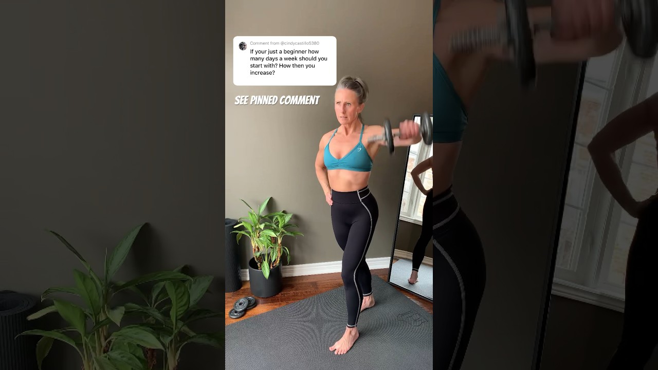 BEGINNER WEIGHT TRAINING | see pinned comment ✅ #musclebuilding #strengthtraining #homeworkout