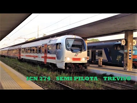 semi pilota IC Notte 774 e locomotiva E403 020 Coda  Roma Termini-Trieste 12/06/2019 Treviso