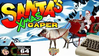 SANTA'S XMAS CAPER – Commodore 64 (1990) | Festive Side-Scrolling Shooter Adventure