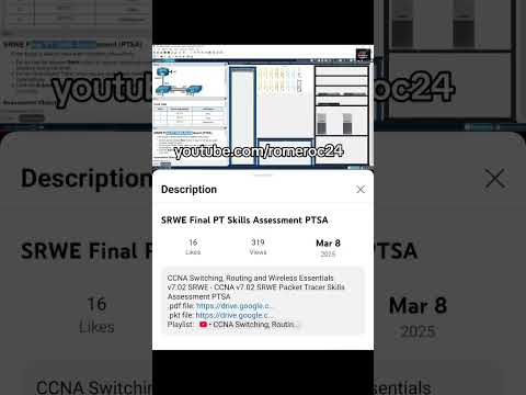 Evaluación final de habilidades de PT de SRWE PTSA #ccna #ccnav7 #cisco #packettracer #srwe