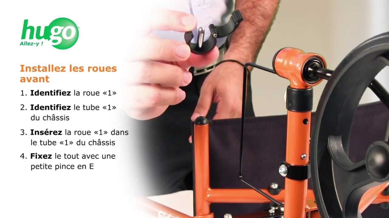 Comment assembler le déambulateur avec siège Hugo® Sidekick™