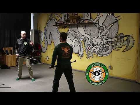 Thrusting in While Opponent Attacks - Irish Stick Fighting