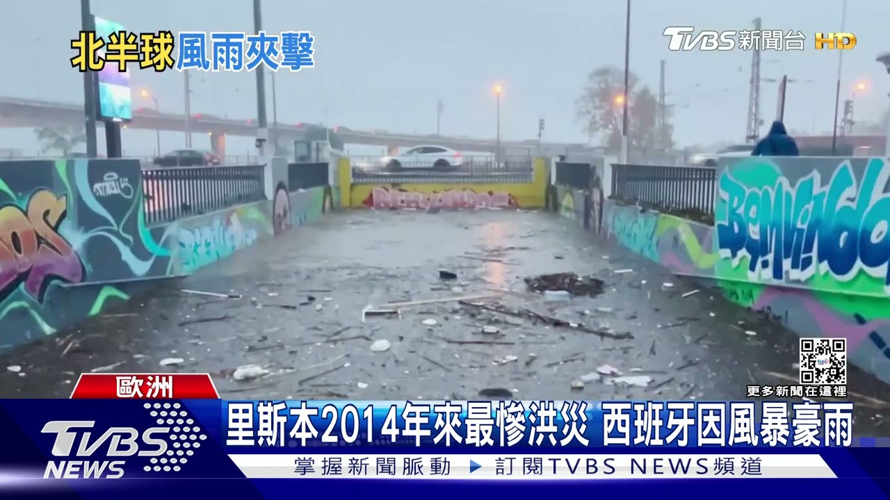 兩風暴夾擊美降暴雪! 西葡因風暴致災性大雨