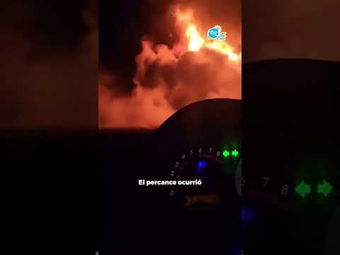 Camión con carga de pollos se incendió en Itacurubí de la Cordillera