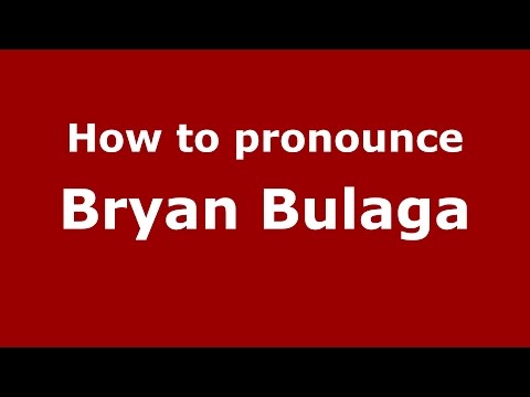 How to pronounce Bryan Bulaga (American English/US)  - PronounceNames.com
