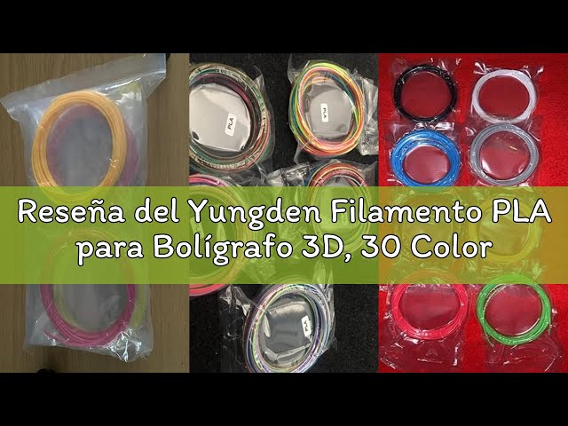 Vídeo relacionado con Yungden Filamento PLA para Bolígrafo 3D, 30 Colores Lapiz 3D 1,75mm Filamento, Recargas Boli 3D, Utilizado con MYNT3D, SCRIB3D, Saywe, yummici, Acdolf Pluma de Impresión 3D(Boli 3D no Incluido)