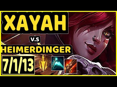 INNAXE (XAYAH) vs HEIMERDINGER - 7/1/13 KDA BOTTOM ADC CHALLENGER GAMEPLAY - EUW