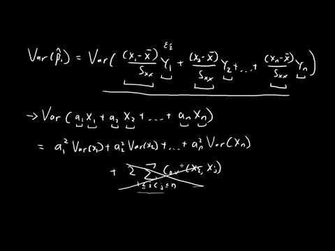Variance of Least Squares Estimators (Part 1) | Simple Linear Regression