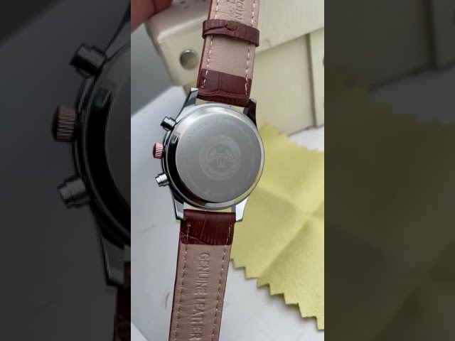 Vídeo relacionado con FOUUA Correa de Reloj para Longines 19mm 20mm 21mm Leather Patrón de Piel de Cocodrilo Correa de Reloj de Cuero Genuino con Correa Negra azul Para la Reemplazar la Para Longines Master Concas Classic