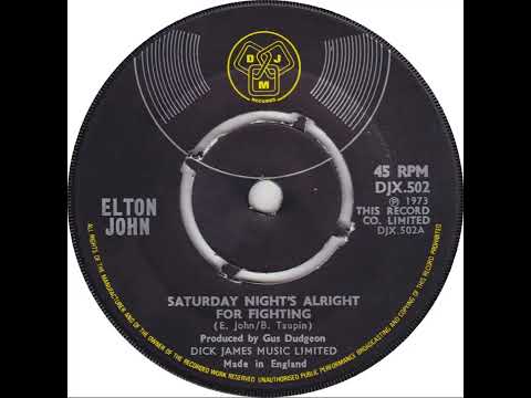 UK New Entry 1973 (135) Elton John - Saturday Night's Alright For Fighting
