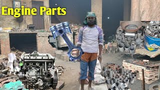 How to make tractor engine parts in factory |  how it's made tractor engine ring piston