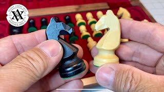 A&A Premium Natural Walnut Folding Chess Board Game Set Review.