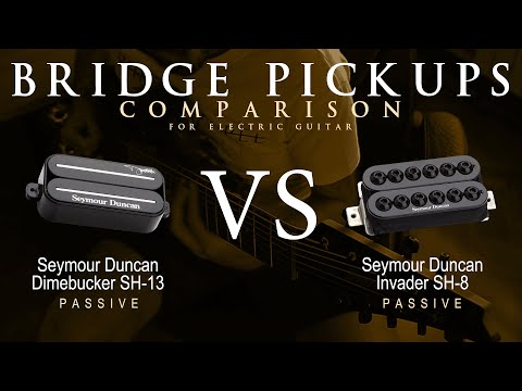 Seymour Duncan DIMEBUCKER SH-13 vs INVADER SH-8 - Bridge Guitar Pickup Comparison Tone Demo