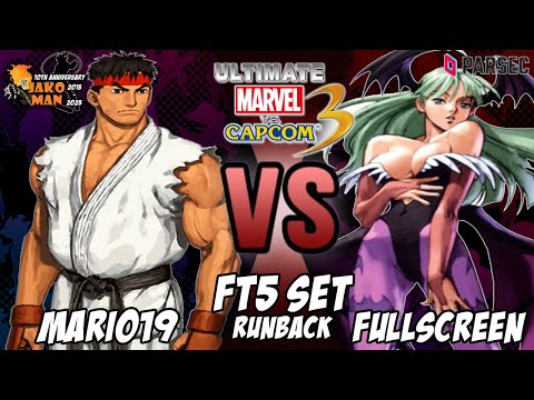 UMVC3 Parsec FT5 Set Runback - Mario19 VS FullScreen
