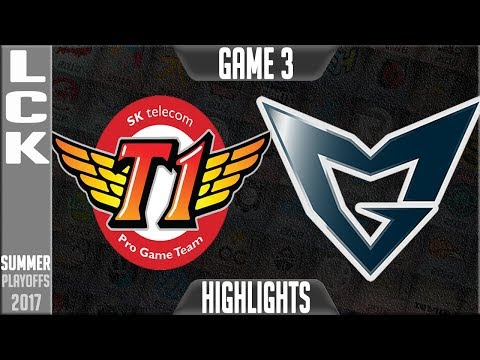 SKT vs SSG Highlights Game 3 LCK Playoffs Round 2 Summer Split 2017 SKT T1 vs Samsung Galaxy