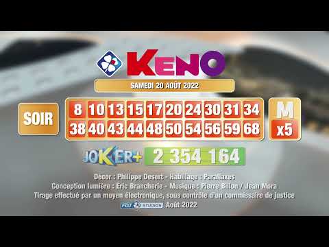 Tirage du soir Keno® du 20 août 2022 - Résultat officiel - FDJ