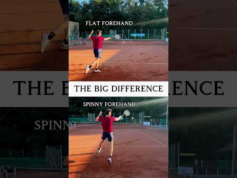 Flat vs spin forehand #tennis