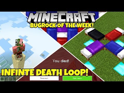 Bugrock Of The Week 16: Infinite Death Loop Bed Bugs! Minecraft Bedrock Edition Video