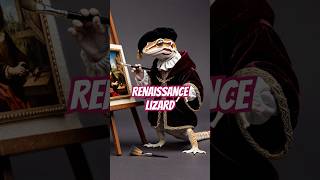 A Renaissance Lizard in a whimsical world of pets and animals living their best fantastical lives.