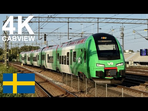 THROUGHT LAKE LAND - 4K Cabview (Linköping to Sala)