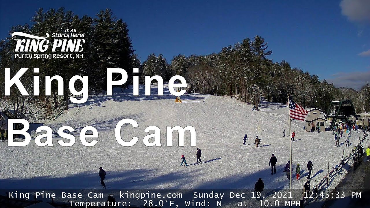 Live webcam view of King Pine Ski Area Slopes