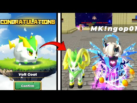 This New OP Pet Is INSANE 🤯 Maxed Volt Goat Pet Blockman Go Skyblock #skyblock #gaming #video 