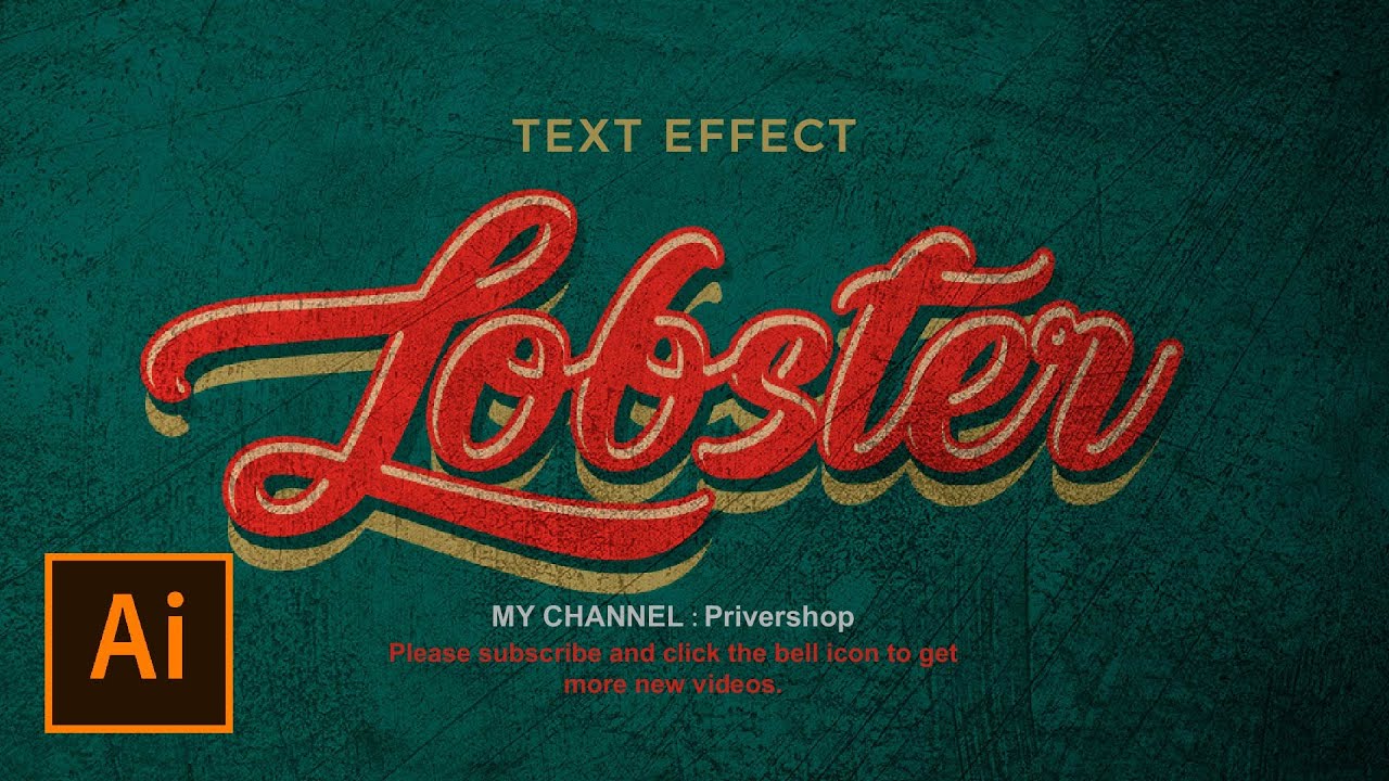 Vector text effect font in Illustrator