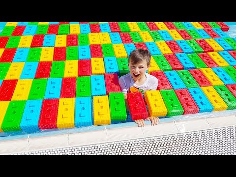Ali Locked swimming Pool Pretend Play Colored Bloc Toys for Kids videos