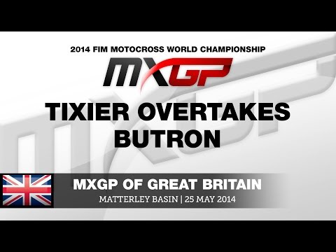 MXGP of Great Britain 2014 Jordi Tixier overtakes Jose Butron - Motocross