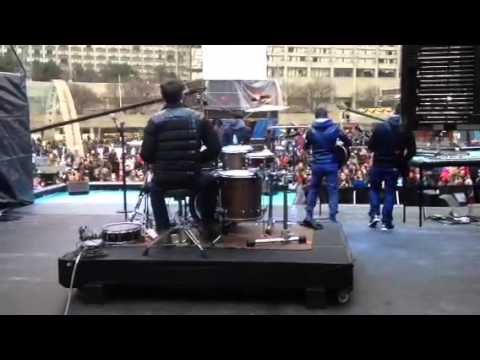 New Years Eve Soundcheck at Nathan Phillips Square Toronto