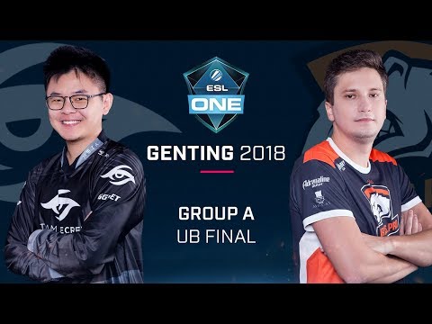 Dota 2 - Team Secret vs. Virtus.pro - Game 2 - Group A UB Final - ESL One Genting 2018