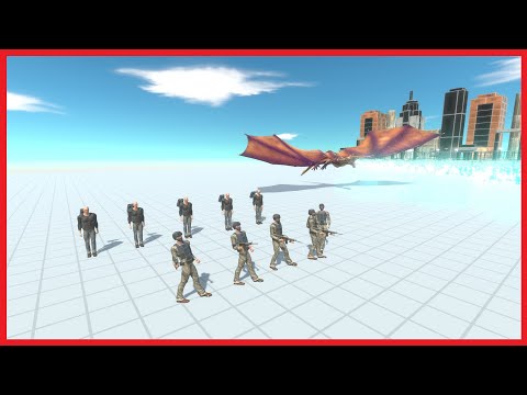 DRAGON + (5x) ROCKY & COMMANDO BO VS 2x EVERY FACTIONS - ANIMAL REVOLT BATTLE SIMULATOR