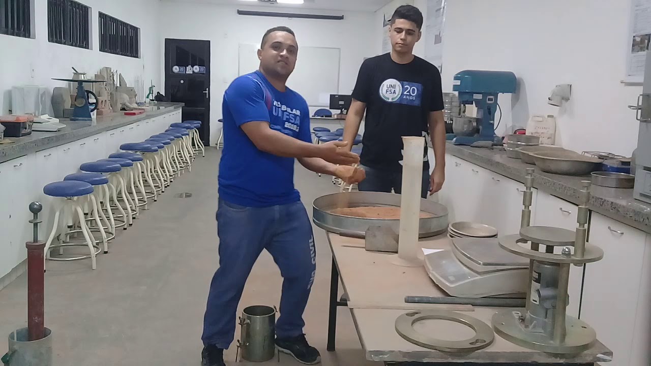 Execução do ensaio de compactação