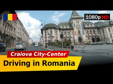 🔴 Romania • Craiova • City Center in 3 minutes【1080p Full HD】Driving in Center of Craiova, Dolj
