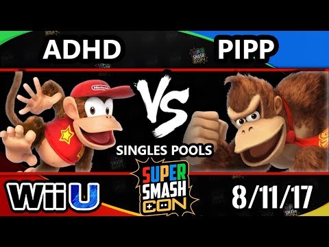 Smash Con 2017 Smash 4 - ADHD (Diddy Kong) Vs. Pipp (DK) Wii U Pools