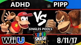 Smash Con 2017 Smash 4 - ADHD (Diddy Kong) Vs. Pipp (DK) Wii U Pools