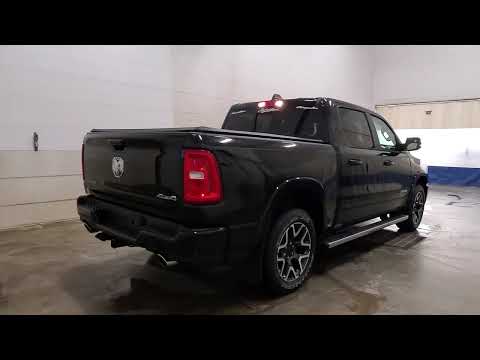 2025 Ram 1500 Laramie 4x4 Crew Cab 5'7" Box in Black for sale at Indian Head Chrysler Dodge Jeep Ram Ltd. in Indian Head, SK