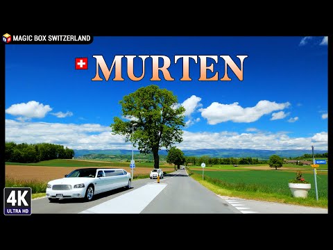 Murten 4K 🇨🇭 Ep#1 - Scenic Road Trip to Murten / Morat in Canton of Fribourg & Fixed Angle Shot