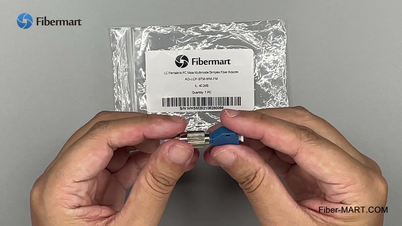 Fibermart LC to FC Simplex Fiber Adapter Female to Male Singlemode and Multimode Fiber Optic Adapter