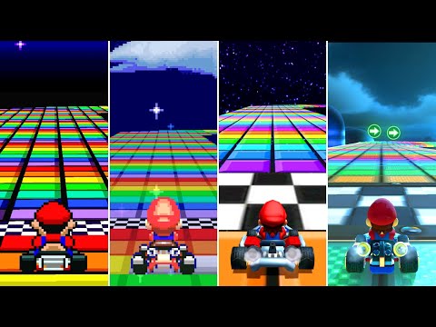 Mario Kart Series - All Retro Tracks (Comparison)