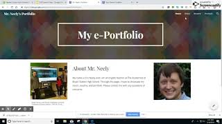 Create an e-Portfolio on Google Sites