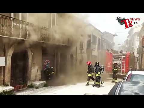 Incendio a Chiusano San Domenico