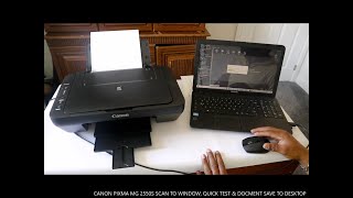 Canon Pixma MG 2550S How to Set Up, Scan to Window, Quick Test & Document save to Desktop