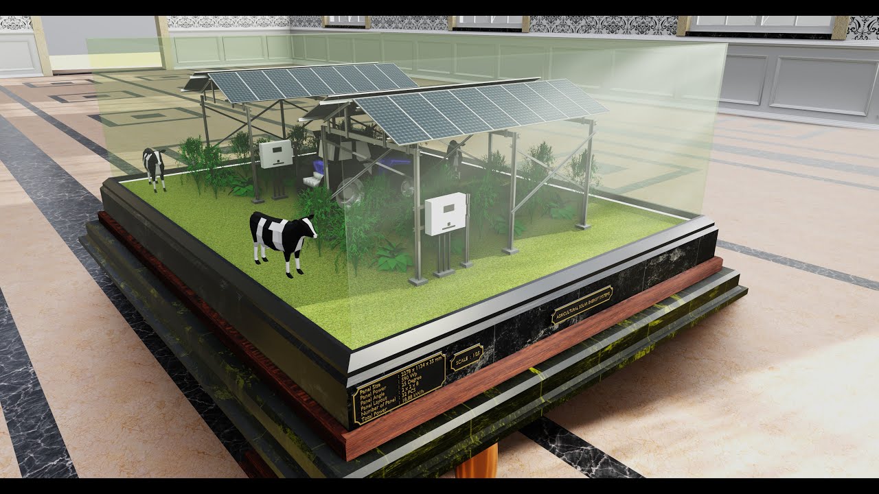 Agricultural Solar Energy Type-2 Table 2x2x8 Diorama 3D Model